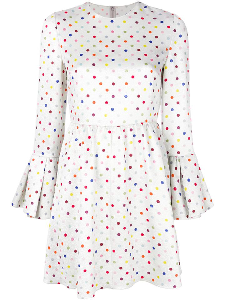 Valentino Polka Dot Mini Dress - Metallic