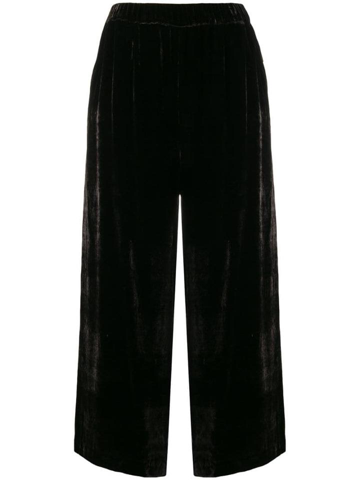 P.a.r.o.s.h. Cropped Wide Leg Trousers - Brown
