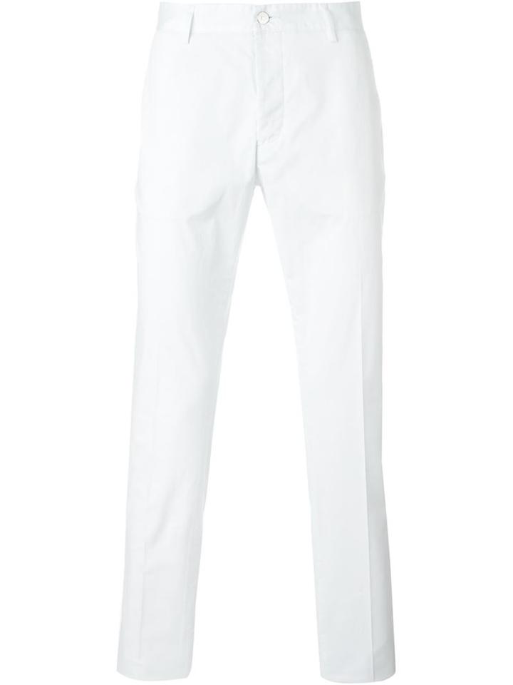 Hydrogen Chino Trousers, Men's, Size: 34, White, Cotton/spandex/elastane