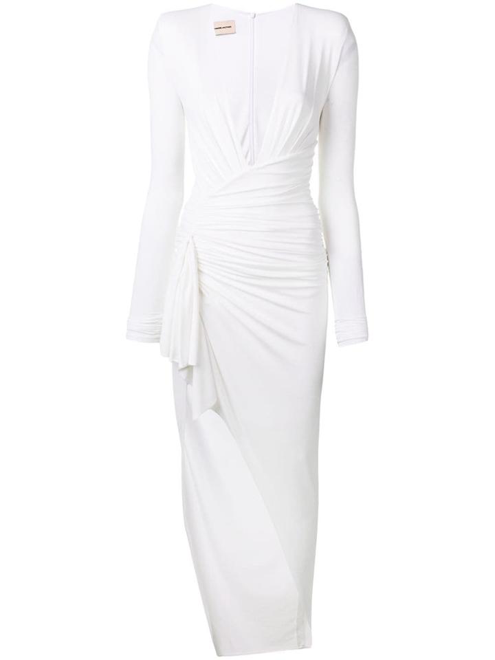 Alexandre Vauthier Gathered Side Dress - White