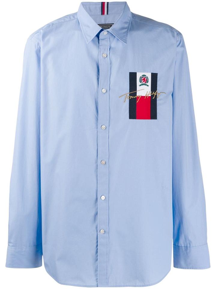 Tommy Hilfiger Flag Patch Shirt - Blue