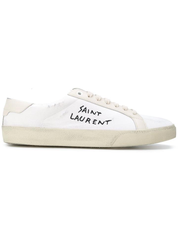 Saint Laurent Classic Court Sneakers - White