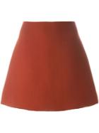 Marni A-line Mini Skirt, Women's, Size: 38, Red, Silk/virgin Wool