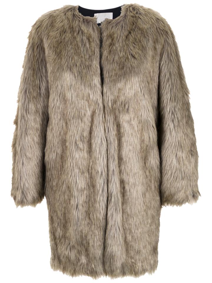 Lilly Sarti Midi Oversized Coat - Nude & Neutrals