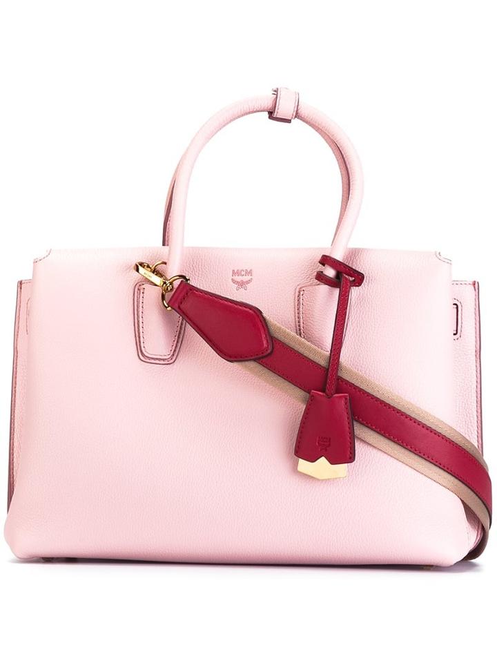 Mcm Medium 'milla' Tote, Women's, Pink/purple