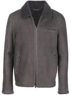 Desa Collection Shearling Lined Jacket - Grey