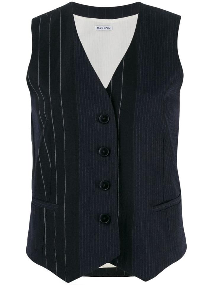 Barena Striped Gilet - Black