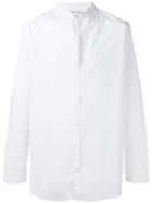 Transit Band Collar Shirt, Men's, Size: 50, White, Cotton/spandex/elastane