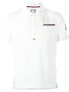 Moncler Gamme Bleu Logo Plaque Polo Shirt, Men's, Size: Small, White, Cotton