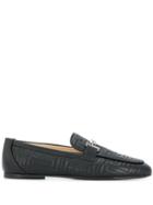Tod's Stitched Logo Loafers - Black
