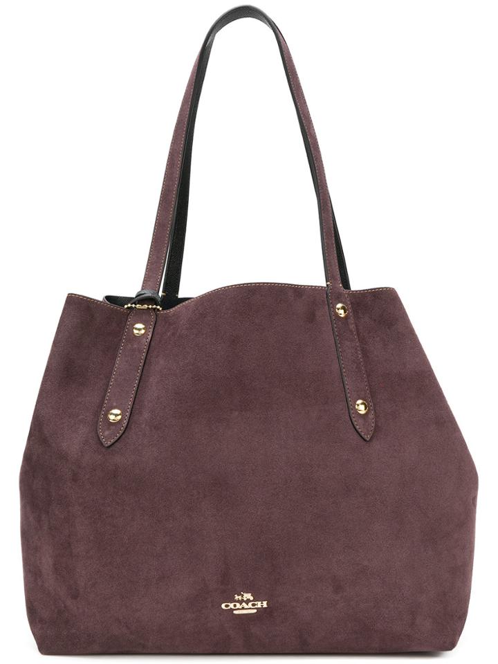Coach Reversible Large Market Tote - Pink & Purple