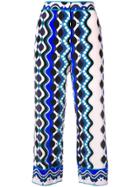 Emilio Pucci Cropped Tailored Trousers - Blue
