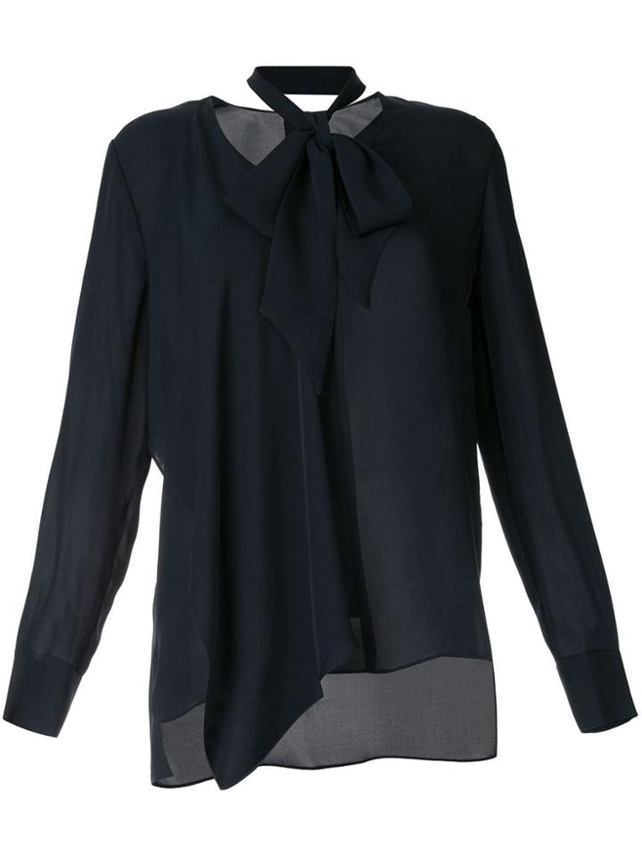 Elie Tahari Tie Waist Blouse - Blue