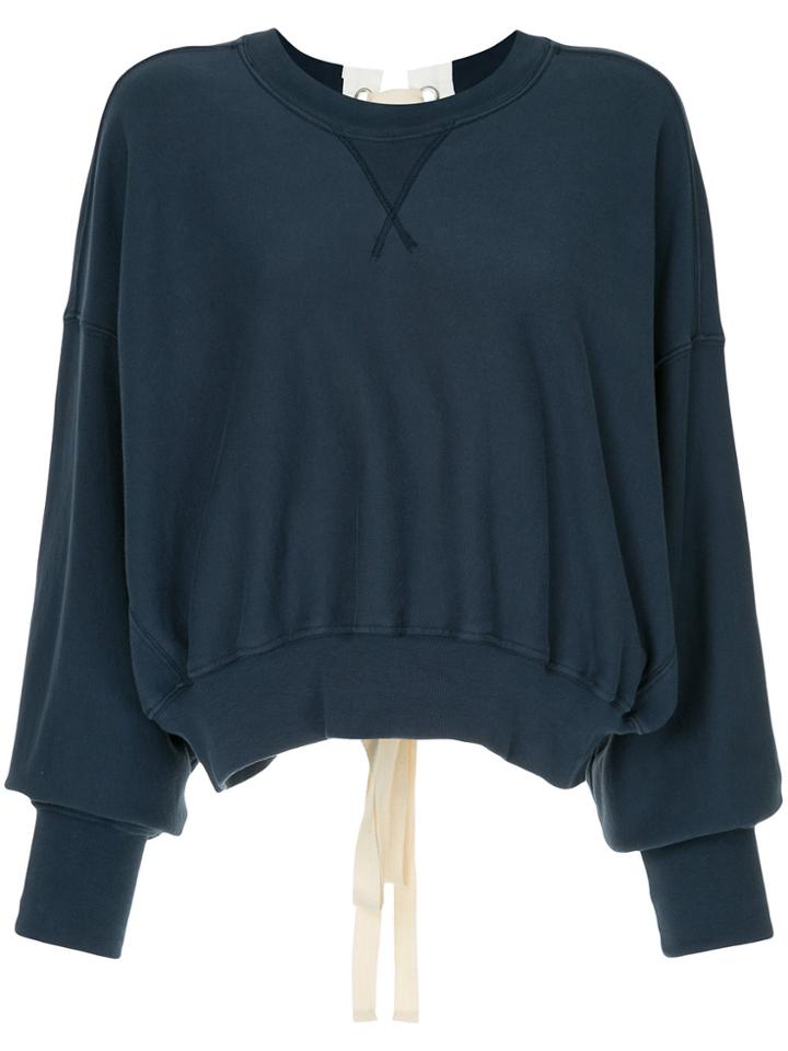 Bassike Rear-tied Sweatshirt - Blue