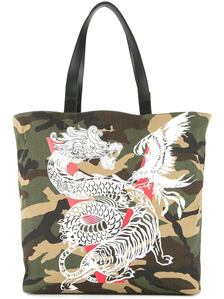 Ports V Dragon Print Tote Bag - Multicolour