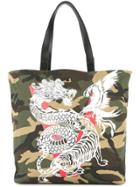 Ports V Dragon Print Tote Bag - Multicolour
