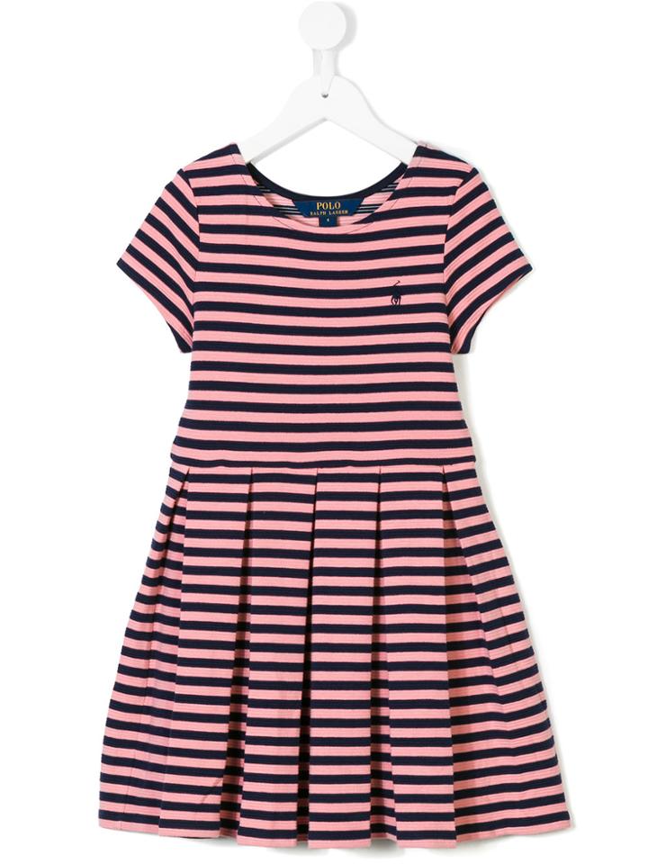 Ralph Lauren Kids Striped Skater Dress - Pink & Purple