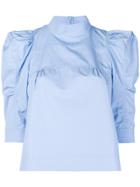 Chloé Puff-sleeve Shift Top - Blue