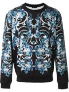 Versace Baroque Print Sweatshirt, Men's, Size: Large, Black, Cotton