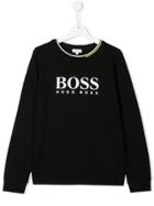 Boss Kids Crew Neck Logo Sweatshirt - Black