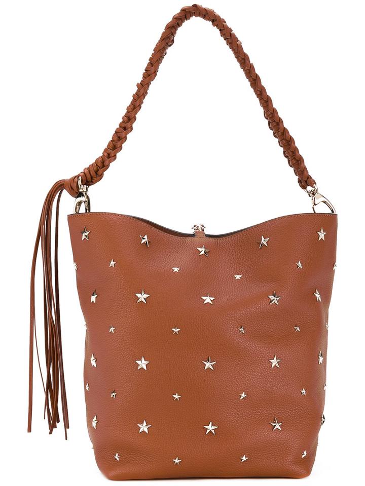 Red Valentino - Studded Stars Shoulder Bag - Women - Calf Leather - One Size, Brown, Calf Leather