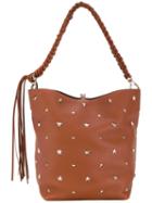 Red Valentino - Studded Stars Shoulder Bag - Women - Calf Leather - One Size, Brown, Calf Leather