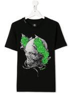 My Brand Kids Diamanté Laurel Skull T-shirt - Black