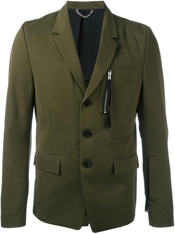 Diesel Black Gold 'jitiry' Blazer, Men's, Size: 50, Green, Cotton/polyester/wool/viscose