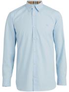 Burberry Stretch Cotton Poplin Shirt - Blue