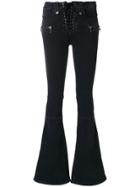 Unravel Project Lace-up Fastening Flared Jeans - Black