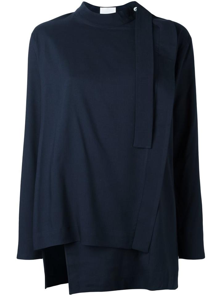 Reality Studio 'uzo' Asymmetric Blouse, Women's, Size: Large, Blue, Viscose/wool