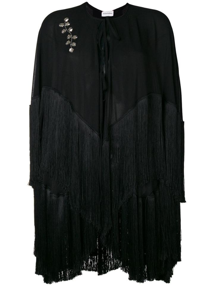Magda Butrym Lamar Fringed Cape - Black