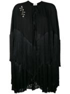 Magda Butrym Lamar Fringed Cape - Black
