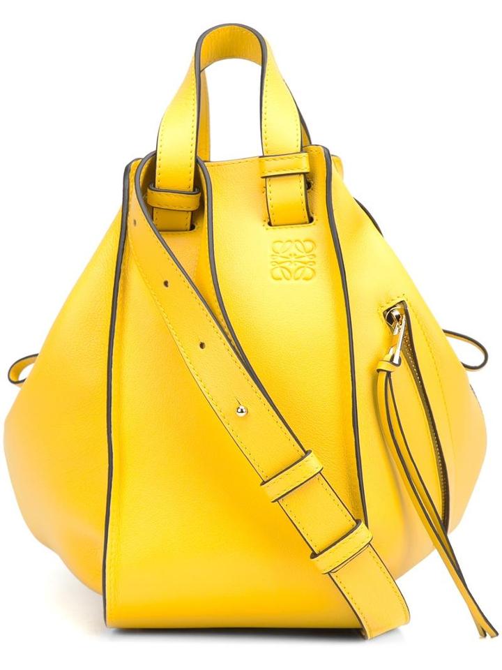 Loewe Zip Detailing Shoulder Bag, Women's, Yellow/orange
