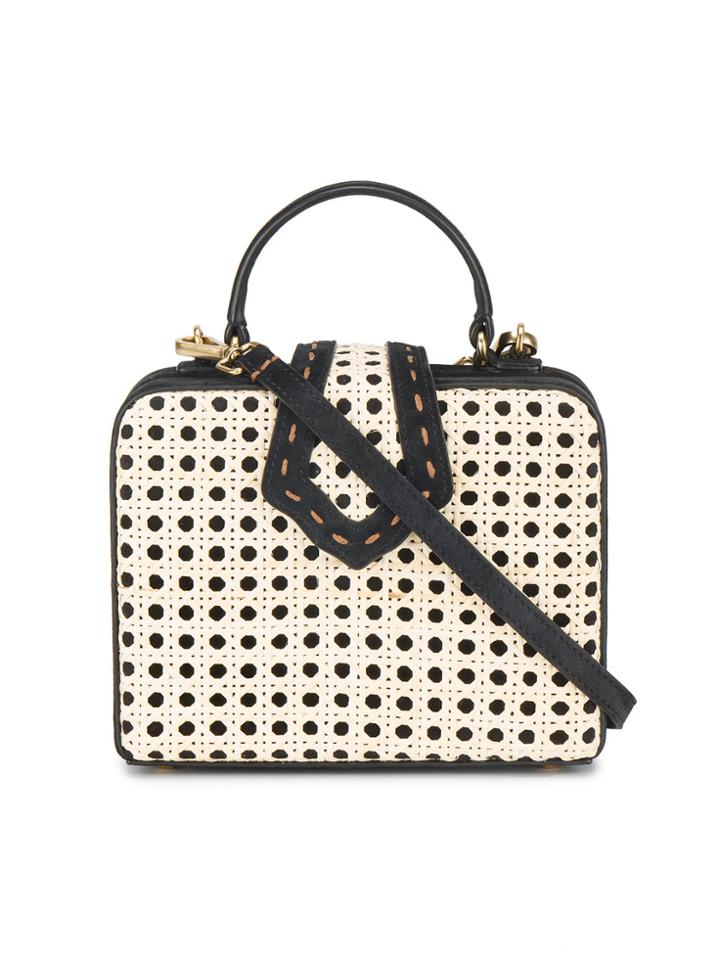 Mehry Mu Small Black & Cream Fey Bamboo Box Bag
