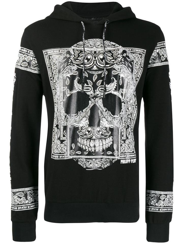 Philipp Plein Paisley Hoodie - Black