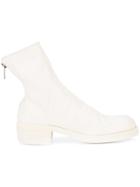 Guidi Zip Front Boots - White