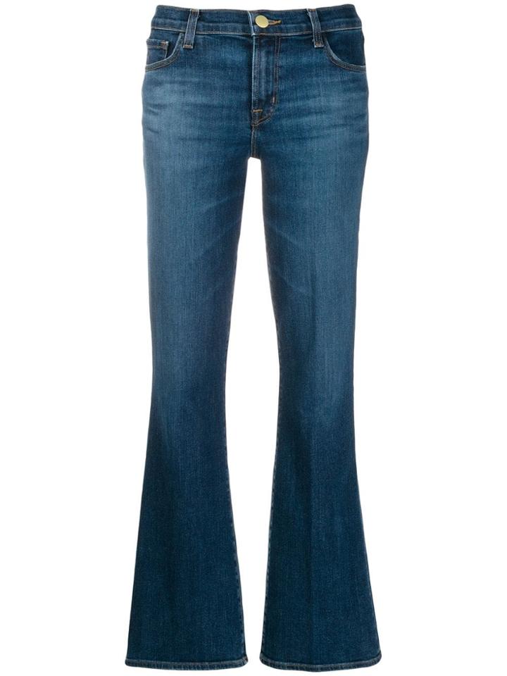 J Brand Flared Denim Trousers - Blue