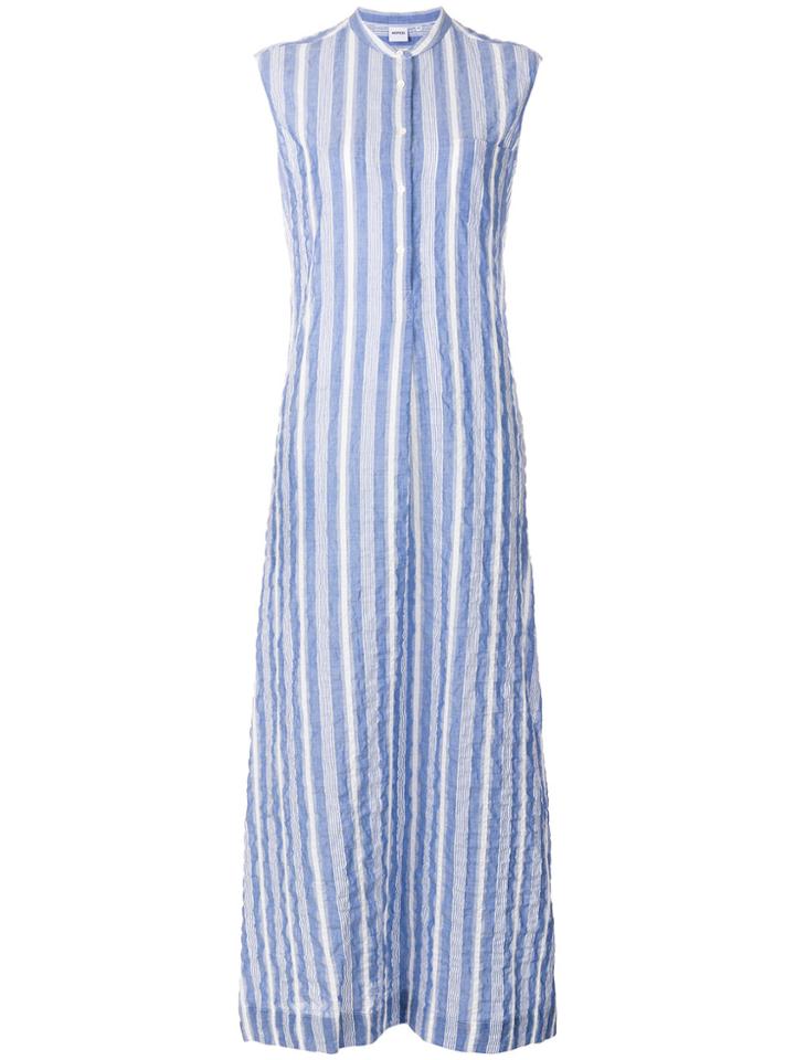Aspesi Sleeveless Seersucker Dress - Blue