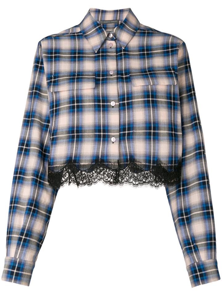 Alberta Ferretti Check Print Shirt - Blue