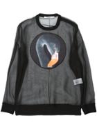 Givenchy Flamingo Print Sheer Sweatshirt - Black