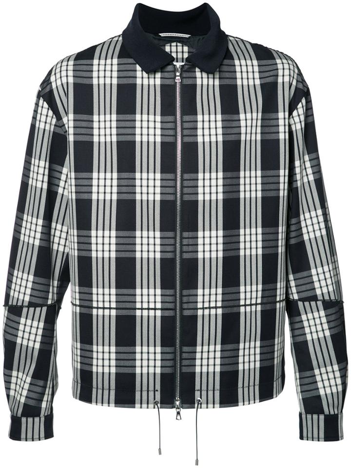 Oamc Plaid Zipped Jacket - Black