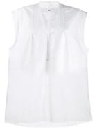 Paco Rabanne Sleeveless Tunic Style Blouse - White