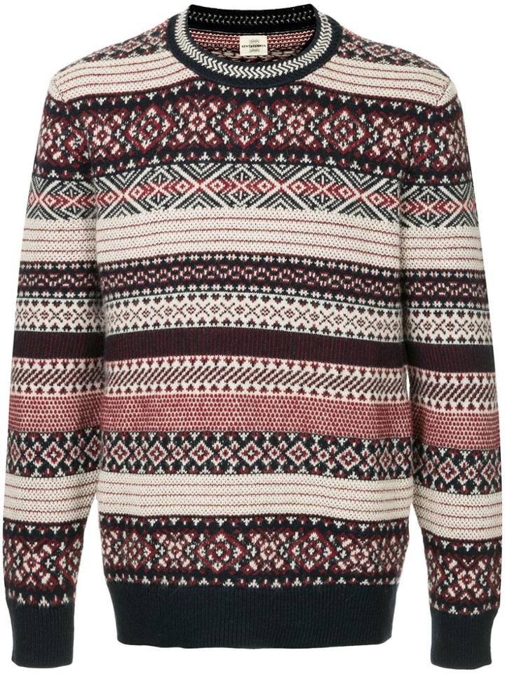Kent & Curwen Intarsia Knit Jumper - White