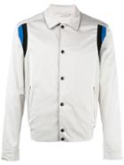 Lanvin Striped Shoulder Jacket, Men's, Size: 50, Nude/neutrals, Cotton/cupro/polyurethane/cotton