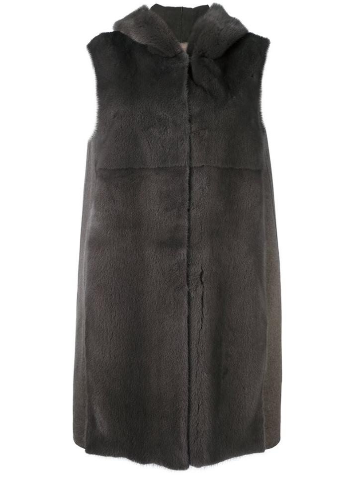 Manzoni 24 Hooded Fur Coat