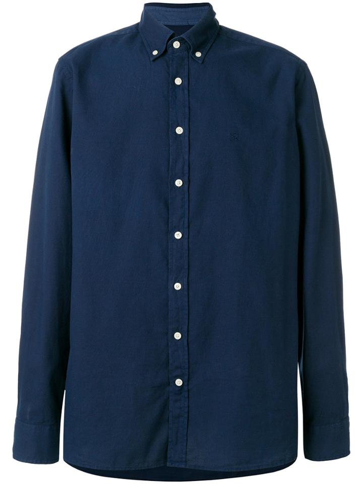 Hackett Logo Embroidered Shirt - Blue