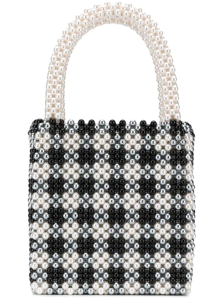 Shrimps Willow Gingham Pearl Bag - Black
