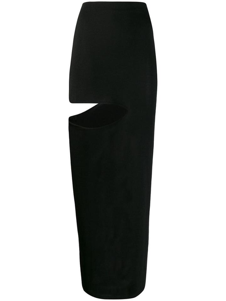Rick Owens Cut Out Maxi Skirt - Black