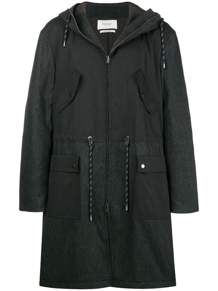 Pringle Of Scotland Drawstring Hood Parka - Grey